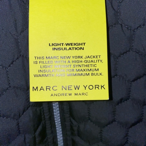 NWT!! Marc New York Quilted Black Honeycomb Puffer Jacket Size XL - Picture 10 of 14